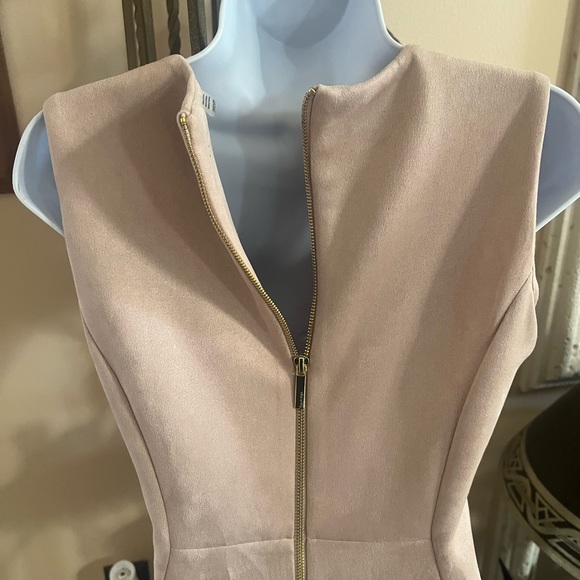 CALVIN KLEIN Petite Faux-Suede Sheath Dress 10P - Picture 10 of 16